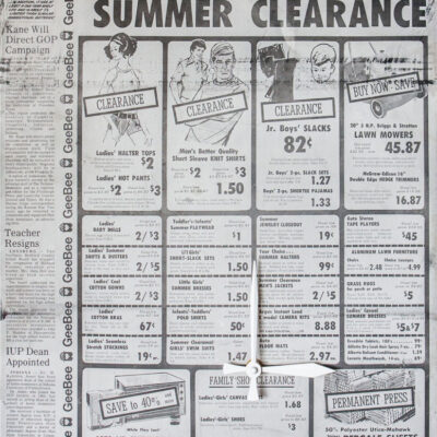 Antique Tin Johnstown Newspaper Clock