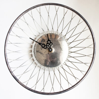 Antique Silver Plated Brass Breadbasket Dish Clock