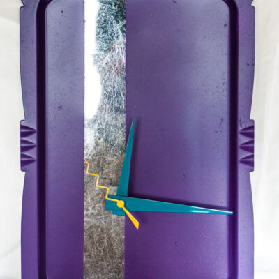 vintage-metal-tray-clock-silver-purple-teal